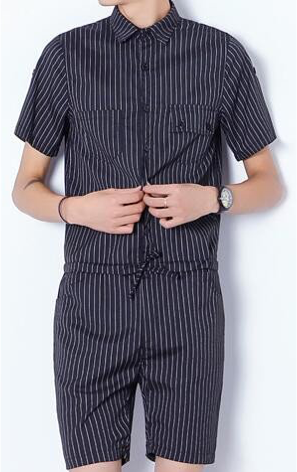 THE Striped Male Romper